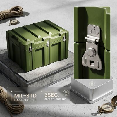 Caja de herramientas rotomoldeada LLDPE de alta resistencia, almacenamiento sellado IP67 resistente a impactos de doble pared para el lugar de trabajo de construcción