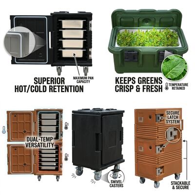 Caja de catering aislada 28L Caja de catering rotomolded compacta Contenedor de alimentos Caja de entrega térmica