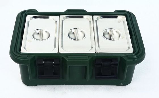 Transportador de alimentos aislado de carga superior de 30L, contenedor de transporte rotomoldeado compatible con bandejas GN 1/1