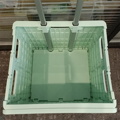 Carretillas plegables del carro de la compra plástico de Seat del supermercado con las ruedas de la manija