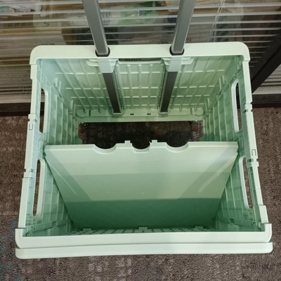 Carretillas plegables del carro de la compra plástico de Seat del supermercado con las ruedas de la manija