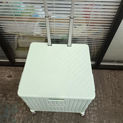 Carretillas plegables del carro de la compra plástico de Seat del supermercado con las ruedas de la manija