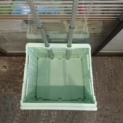 Carretillas plegables del carro de la compra plástico de Seat del supermercado con las ruedas de la manija