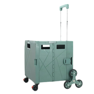 Carro de la compra plástico plegable portátil 3" del supermercado ruedas del diámetro