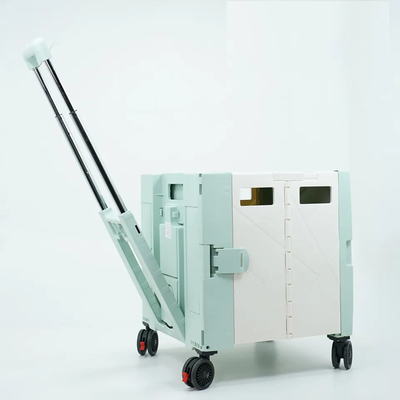 Carro de la compra plástico plegable portátil 3" del supermercado ruedas del diámetro