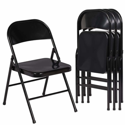 Silla plegable ligera tamaño pequeño del hierro negro para acampar al aire libre