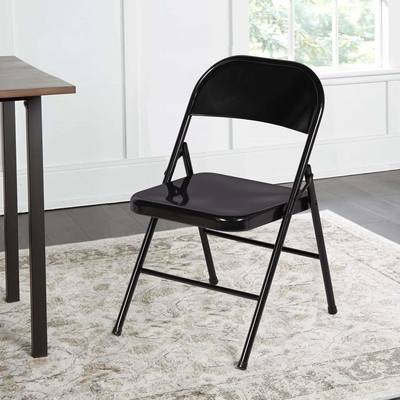 Silla plegable ligera tamaño pequeño del hierro negro para acampar al aire libre