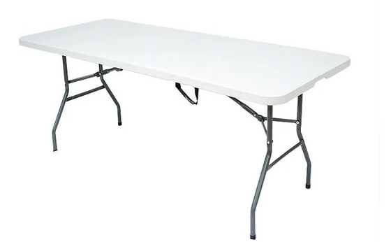 Blanco moldeo por insuflación de aire comprimido el establo al aire libre plástico portátil los 8ft de la silla de tabla plegable los 240cm