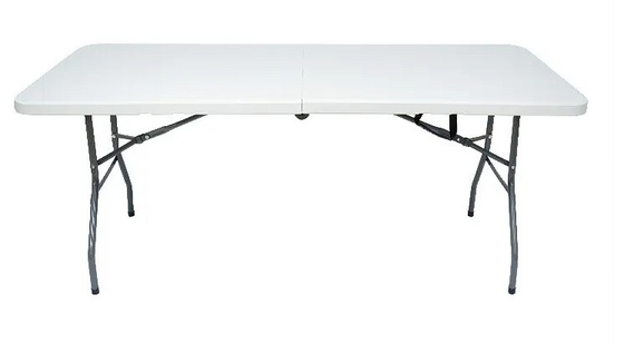 Portátil al aire libre interior plástico para uso general resistente de la silla de tabla plegable que acampa los 6ft