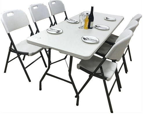 Portátil al aire libre interior plástico para uso general resistente de la silla de tabla plegable que acampa los 6ft