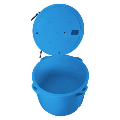 Nevera rotomoldeada con espuma de PU de alta densidad, patas para montacargas y tiempo de retención de hielo de 3 a 5 días para el procesamiento de mariscos