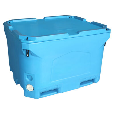 Heavy Duty 660L Rotomolded Cooler Box with 50mm PU Foam and Folk Lift Bottom for Fish Transportation