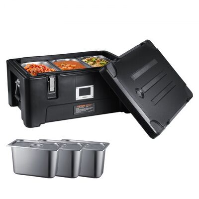 Caja de transporte de alimentos aislada apilable para bandejas GN – Transportador de alimentos para catering comercial