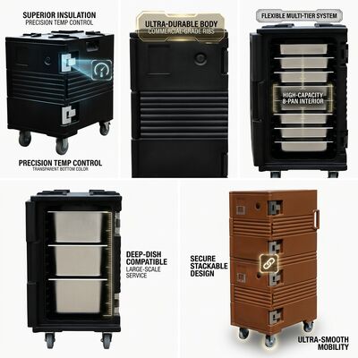 Caja de transporte térmico de sopa a granel con un solo compartimiento GN 1/1 Compatible