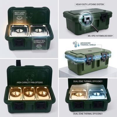 Seamless Mil-Spec Rotomolded Food Container for Military Field Deployment