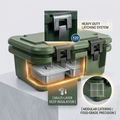 Insulated Military-Grade Thermal Soup Carrier for Field Kitchen Catering