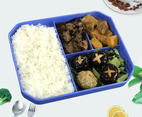Bandejas plásticas reutilizables del almuerzo de los niños para el abastecimiento de los grupos sociales