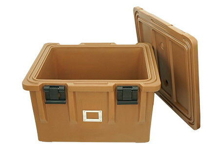 Contenedor de transporte de alimentos aislado con ruedas de 65L con tapa desmontable