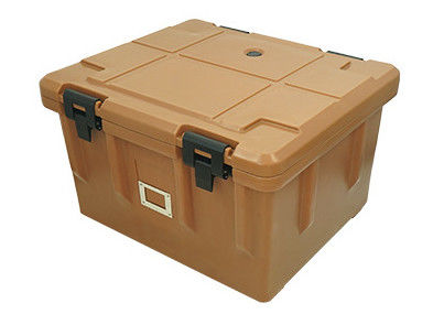 Contenedor de transporte de alimentos aislado con ruedas de 65L con tapa desmontable