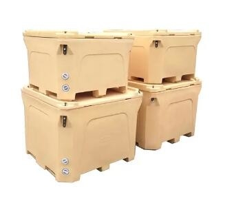 cajas aisladas plásticas frías del transporte de la comida congelada de los envases de transporte de la comida 1000L