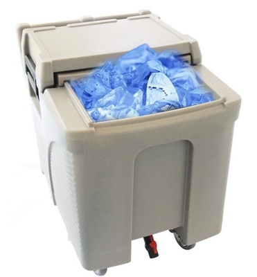 carrito aislado restaurante Plastic With Wheels del hielo 125L