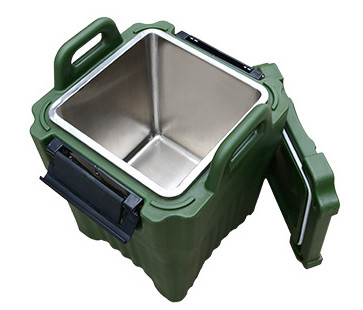 envases de comida aislados militares 45L, portador aislado de la sopa con las ruedas