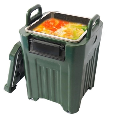 envases de comida aislados militares 45L, portador aislado de la sopa con las ruedas