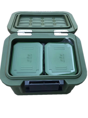 SGS aislado militar del rectángulo de los envases de comida de los PP