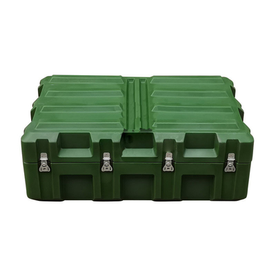El estuche rígido militar verde plástico resistente Roto moldeó