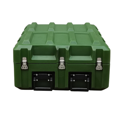 El estuche rígido militar verde plástico resistente Roto moldeó