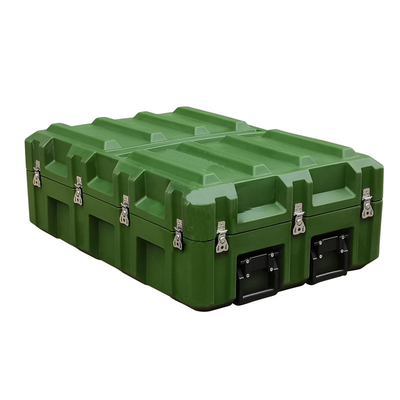 El estuche rígido militar verde plástico resistente Roto moldeó