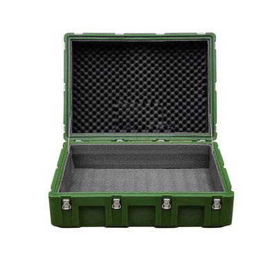 El estuche rígido militar verde plástico resistente Roto moldeó