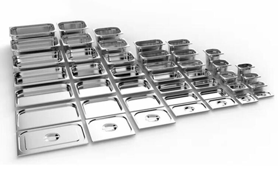 1/3 Gastronorm de acero inoxidable Pan Ice Cream Buffet Container