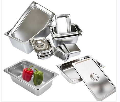 1/3 Gastronorm de acero inoxidable Pan Ice Cream Buffet Container