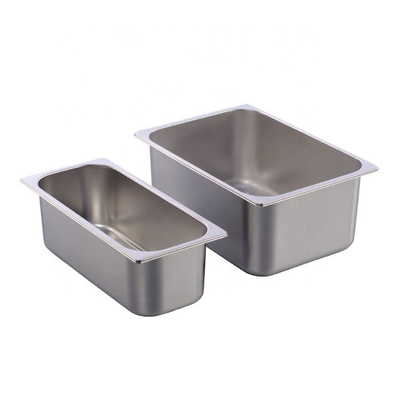 1/3 Gastronorm de acero inoxidable Pan Ice Cream Buffet Container