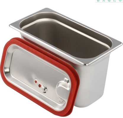 Comida de acero inoxidable Pan With Lid, cacerola de acero inoxidable de la cocina del buffet
