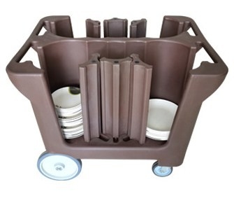 Carrito de almacenamiento ajustable para platos de restaurante, carrito de vajilla