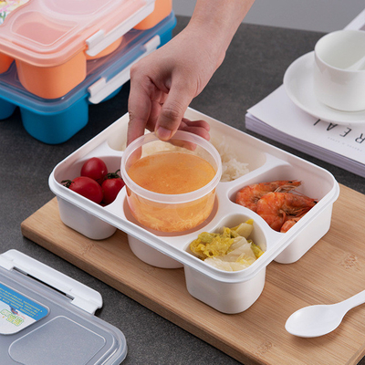 recipientes plásticos reutilizables del almuerzo 1170ml con las tazas del agua de la sopa