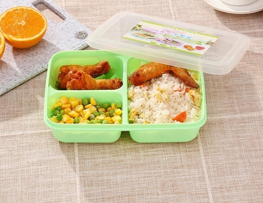 Recipientes plásticos reutilizables del almuerzo de los niños, BPA Bento Lunch Box libre
