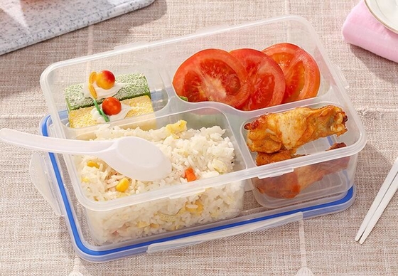 Divisor lindo portátil del almuerzo de los PP de la categoría alimenticia del peso ligero plástico reutilizable de los envases