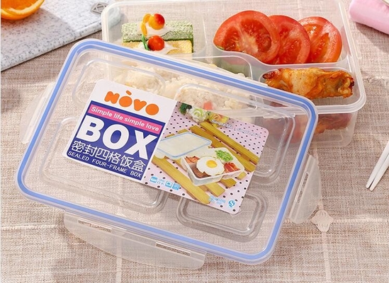 Divisor lindo portátil del almuerzo de los PP de la categoría alimenticia del peso ligero plástico reutilizable de los envases