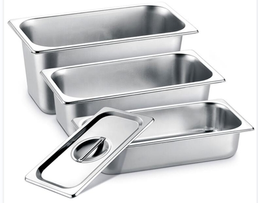1/3 Gastronorm de acero inoxidable Pan Ice Cream Buffet Container